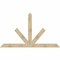 Ekena Millwork Saratoga Rough Sawn Timber Gable Bracket, Douglas Fir, 96"W x 56"H x 2"D x 6"F, 14/12 Pitch GBW096X56X0206SAR00RDF - alternate 1